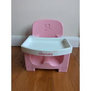 Bitty Baby Retired 2011 Pink White Booster Seat Chair for American Girl Doll
